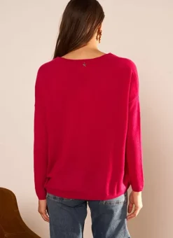 Pull Au Volume Oversize Et A Manches Longues Pres Du Corps Framboise Monjoe Sud Express