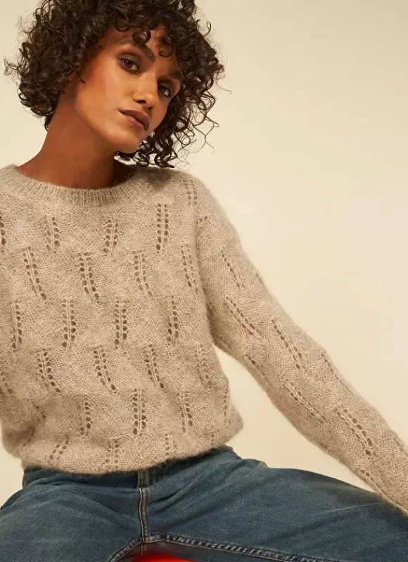 Pull Col Bateau Ecru Chine Mantiby Sud Express