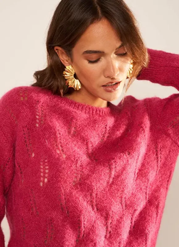 Pull Col Bateau Framboise Mantiby Sud Express