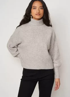 Pull Col Montant, 100% Cachemire Perle Chine Monpran Sud Express
