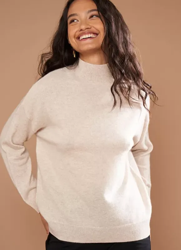 Pull Col Montant En Cachemire Beige Chine Myangela Sud Express