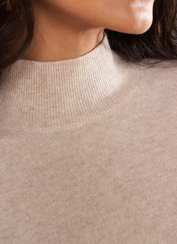 Pull Col Montant En Cachemire Beige Chine Myangela Sud Express