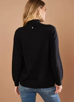 Pull Col Montant En Cachemire Noir Myangela Sud Express