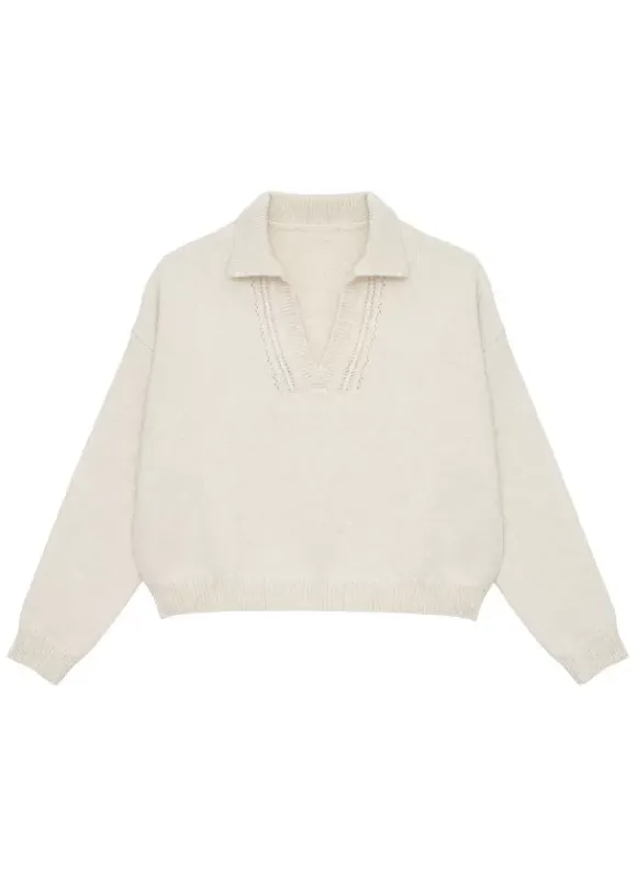 Pull Col Polo Ecru Malenae Sud Express