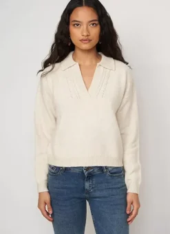 Pull Col Polo Ecru Malenae Sud Express