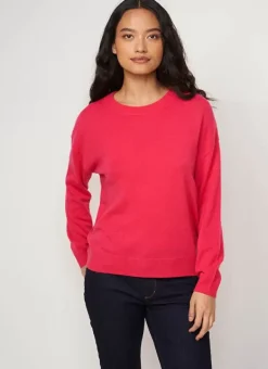 Pull Col Rond 100% Cachemire Framboise Mapoue Sud Express