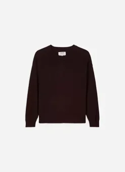 Pull Col Rond 100% Cachemire Marron Mapoue Sud Express