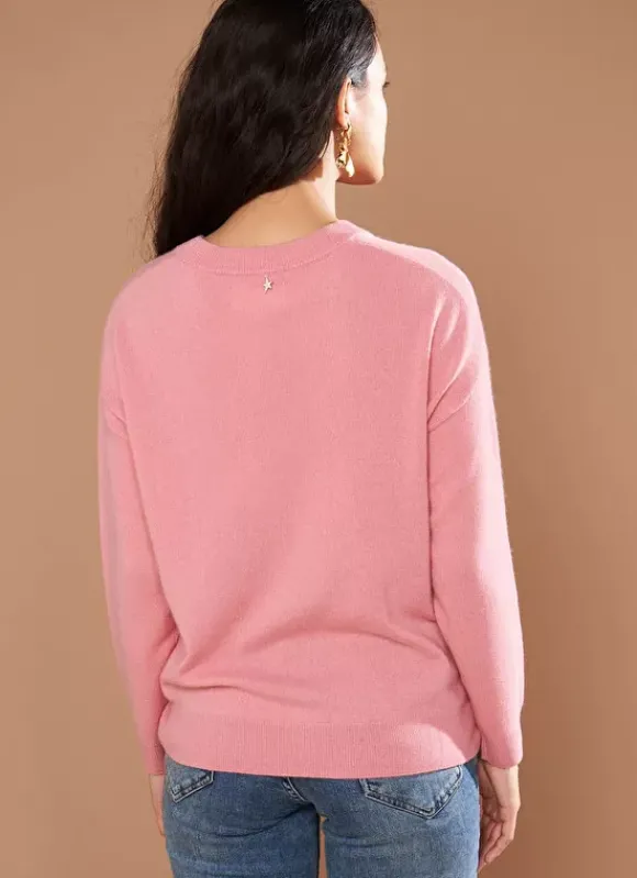 Pull Col Rond 100% Cachemire Blush Mapoue Sud Express
