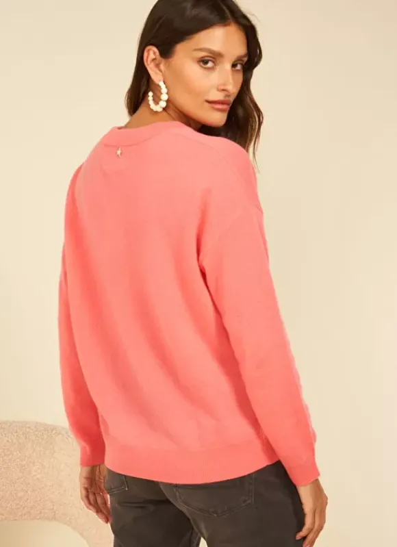 Pull Col Rond 100% Cachemire Lipstick Mapoue Sud Express