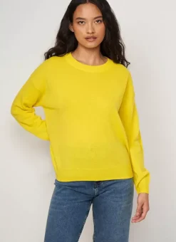 Pull Col Rond 100% Cachemire Jaune Mapoue Sud Express