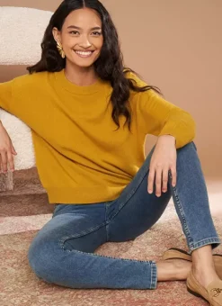 Pull Col Rond 100% Cachemire Safran Mapoue Sud Express