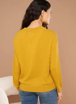 Pull Col Rond 100% Cachemire Safran Mapoue Sud Express