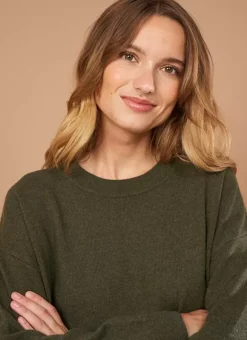 Pull Col Rond 100% Cachemire Kaki Mapoue Sud Express
