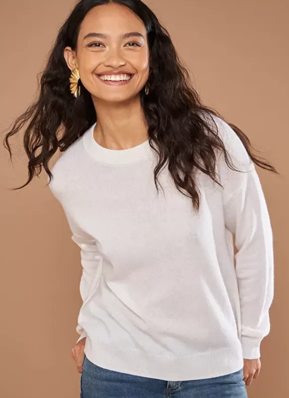 Pull Col Rond 100% Cachemire Milk Mapoue Sud Express