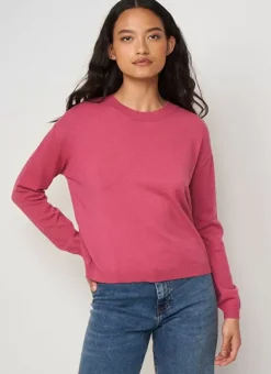 Pull Col Rond A Maille Douce Vieux Rose Melaniae Sud Express