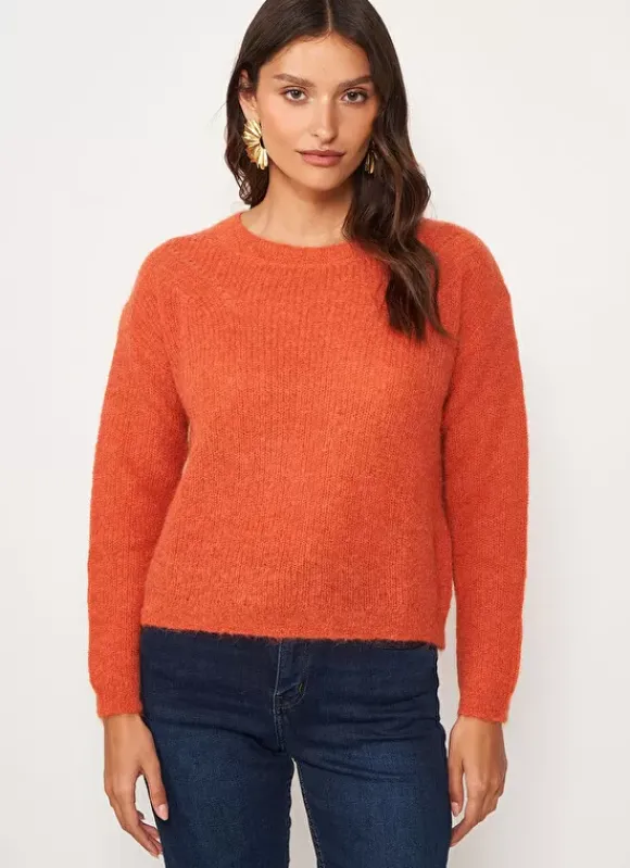 Pull Col Rond Abricot Moncoeuro Sud Express