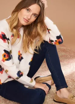 Pull Col Rond Avec Imprime Floral Poudre Mariah Sud Express