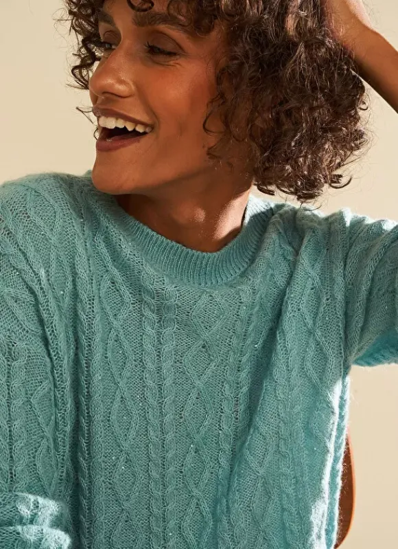 Pull Col Rond Avec Jeu De Torsades Neptune Madil Sud Express