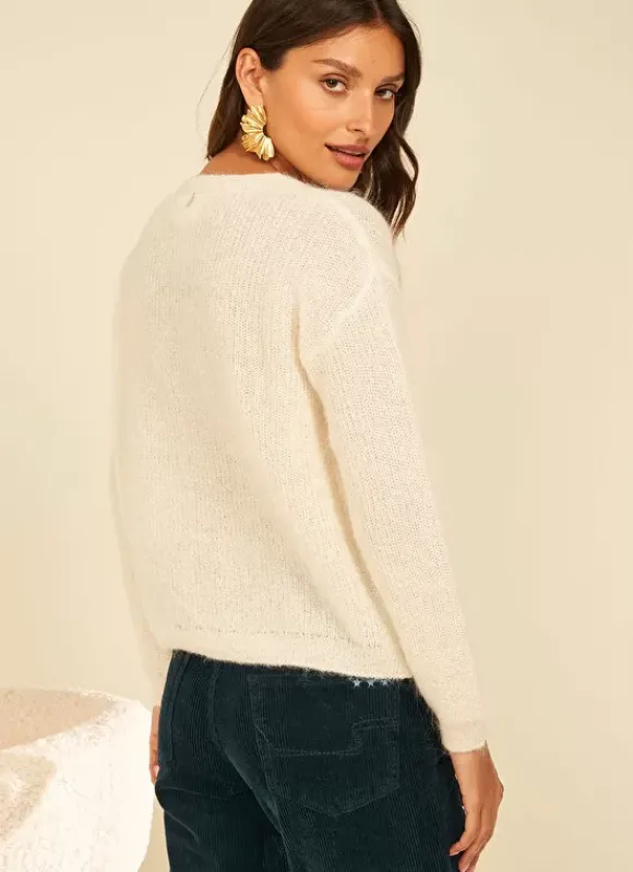 Pull Col Rond Ecru Moncoeuro Sud Express