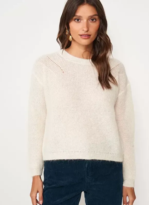 Pull Col Rond Ecru Moncoeuro Sud Express