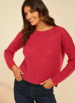 Pull Col Rond Framboise Moncoeuro Sud Express