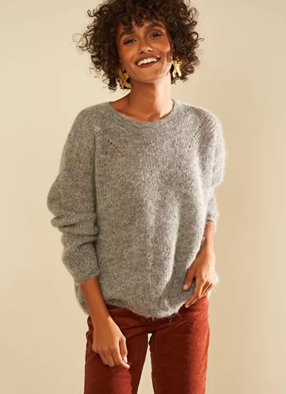 Pull Col Rond Gris Moncoeurox Sud Express