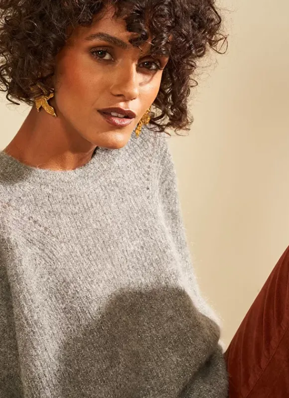 Pull Col Rond Gris Moncoeurox Sud Express