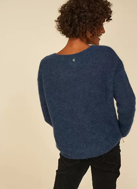 Pull Col Rond Indigo Moncoeuro Sud Express