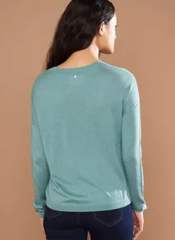 Pull Col V A Manches Longues Amande Madia Sud Express