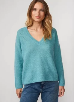 Pull Col V En Mohair Mint Mannakay Sud Express