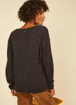 Pull Col V En Mohair Plomb Mannakayx Sud Express