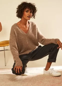 Pull Col V En Mohair Vison Mannakayx Sud Express