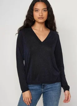 Pull Col V Irise Marine Madeleine Sud Express