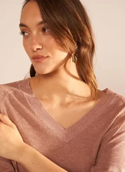 Pull Col V Irise Poudre Madeleine Sud Express