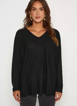 Pull Col V Sans Emmanchures Noir Maboutou Sud Express