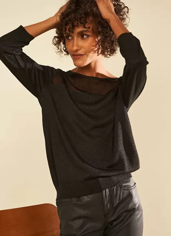 Pull Details Transparents Noir Mory Sud Express