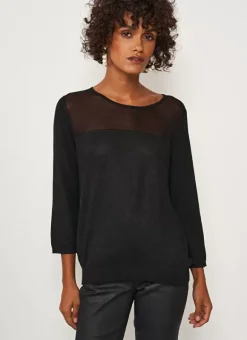 Pull Details Transparents Noir Mory Sud Express