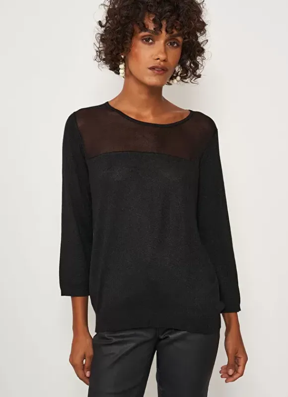 Pull Details Transparents Noir Mory Sud Express