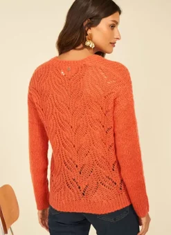 Pull Encolure V Abricot Margot Sud Express