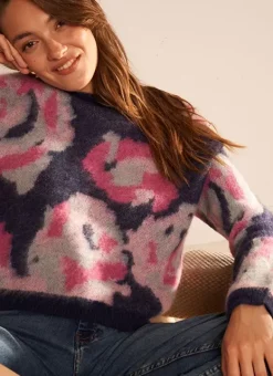 Pull Imprime Fleuri Marine Muscari Sud Express