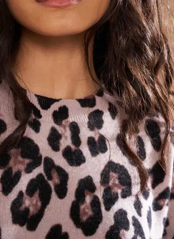 Pull Leopard 100% Cachemire Camel Maricka Sud Express