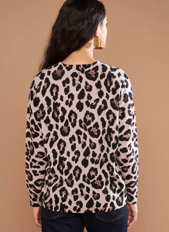 Pull Leopard 100% Cachemire Camel Maricka Sud Express