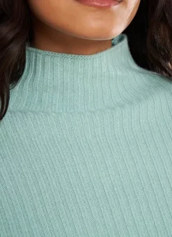 Pull Pur Cachemire A Cotes Aqua Monetalou Sud Express