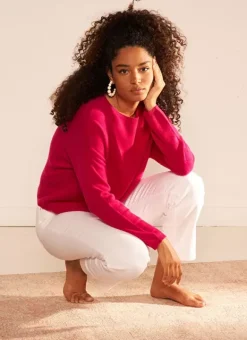 Pull Pur Cachemire Framboise Monna Sud Express