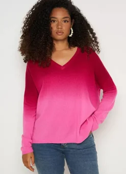 Pull Tie&Dye 100% Cachemire Framboise Monjack Sud Express