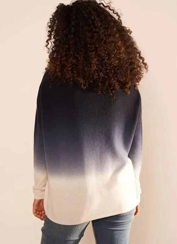 Pull Tie&Dye 100% Cachemire Marine Monjack Sud Express