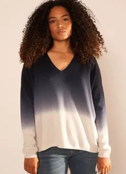Pull Tie&Dye 100% Cachemire Marine Monjack Sud Express