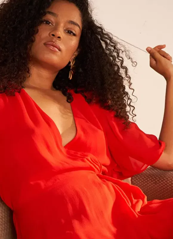 Robe Courte Elegante Rouge Rachibi Sud Express