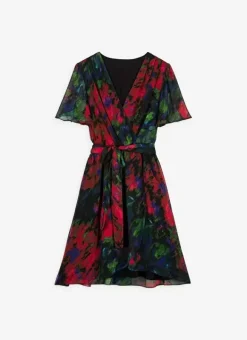 Robe Courte Encolure V Noir Razzaia Sud Express