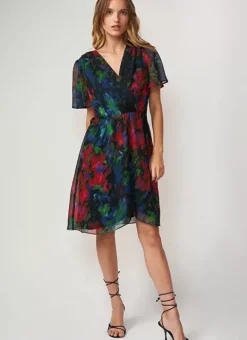 Robe Courte Encolure V Noir Razzaia Sud Express